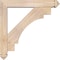 Ekena Millwork Merced Arts and Crafts Smooth Bracket w/ Offset Brace, Douglas Fir, 5 1/2"W x 30"D x 30"H BKT0604X30X30MRC03SDF - alternate 3